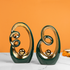 Verdant Elegance Ceramic Showpiece for Living Room - Set of 2